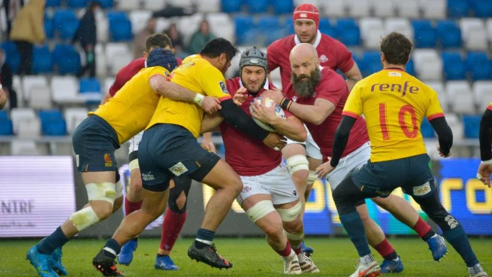 Rugby tým v akci